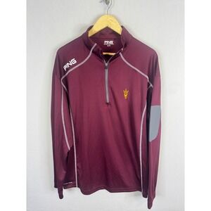Ping Arizona State Sun Devils Sensorcool Ranger 1/4 Zip Maroon‎ Mens XL 10F3104